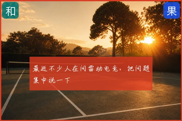 最近不少人在问雷动电竞，把问题集中说一下
